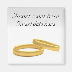 Golden Ring Save the date Magnet Template