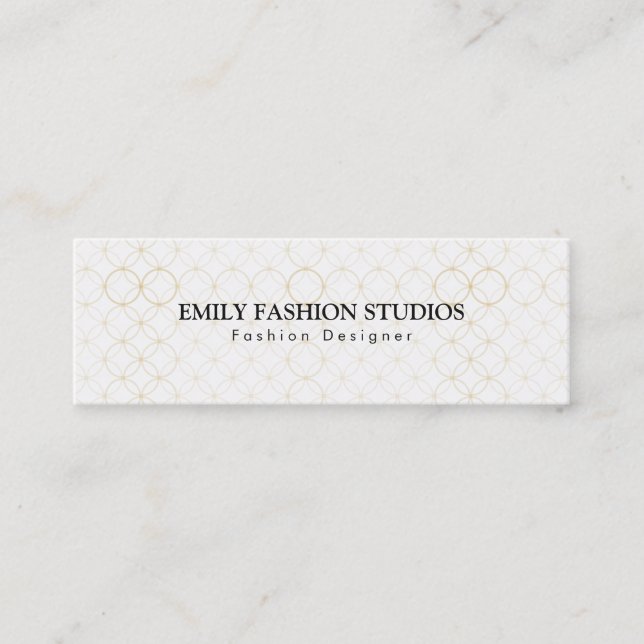 Golden Rings Mini Business Card (Front)