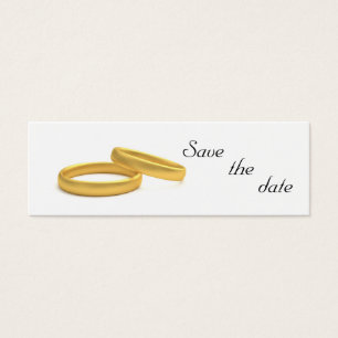 Golden Rings Save the date business card