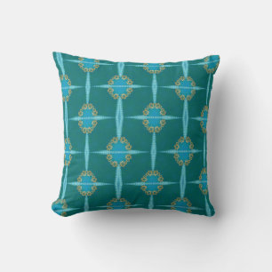 Golden Rings Throw Pillow