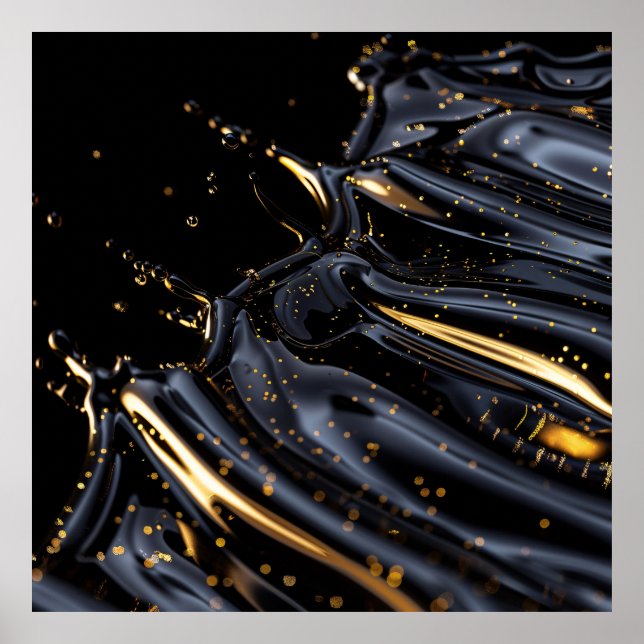 Golden Ripple Flow Poster (Front)