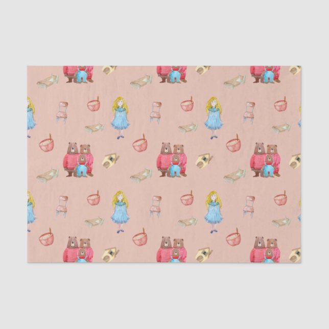 Golden Rites and Three Bears Tissue Paper (Front)