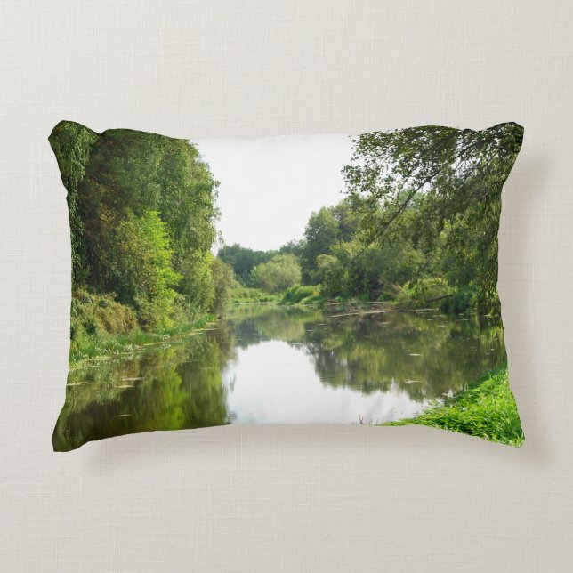 Golden River Calm Decorative Cushion (Front)
