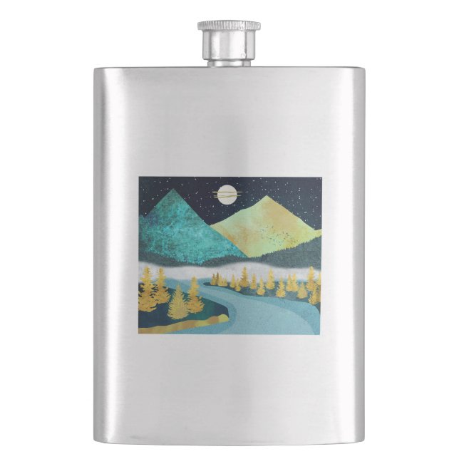 Golden River Hip Flask (Front)