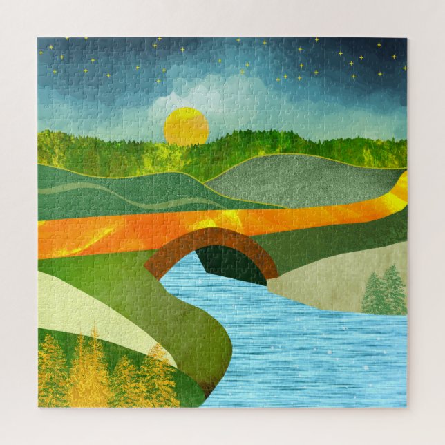 Golden Road Jigsaw Puzzle (Vertical)