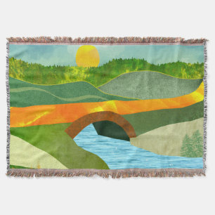 Golden Road Throw Blanket
