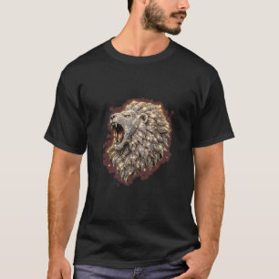 Golden Roaring Lion with Sparkling Mane T-Shirt