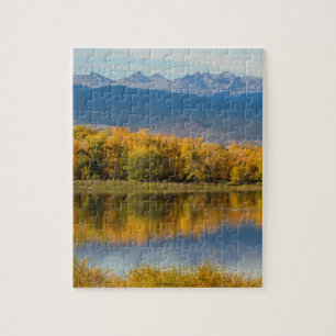 Golden Rocky Mountain Front Range View Jigsaw Puzzle