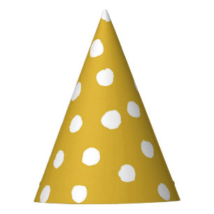 Golden Rod Dots Party Hat