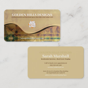 Golden Rolling Hills Business Appointment Card