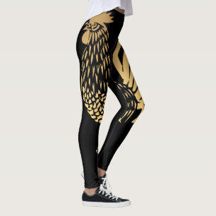 Golden Rooster Year 2017 Black Leggings