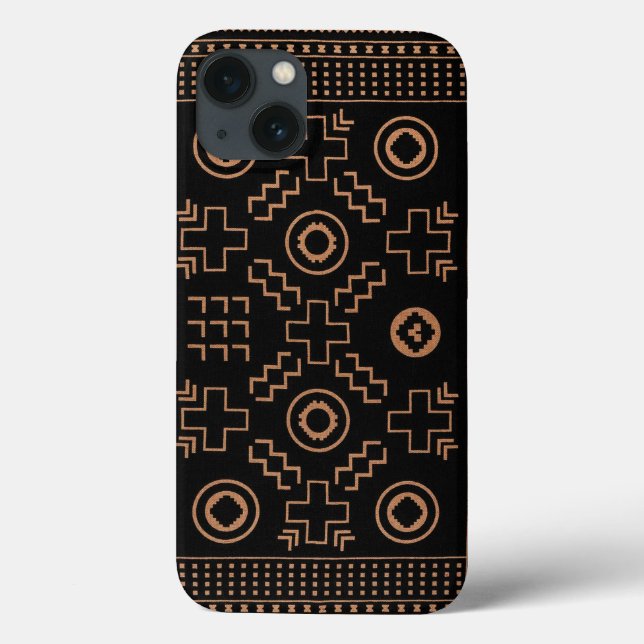 Golden Roots: Black & Tribal Moroccan Elegance Case-Mate iPhone Case (Back)