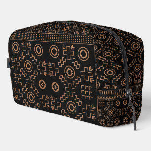 Golden Roots: Black & Tribal Moroccan Elegance Dopp Kit
