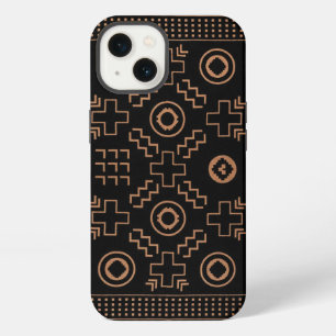 Golden Roots: Black & Tribal Moroccan Elegance iPhone 13 Case