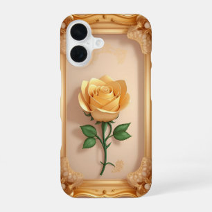 Golden Rose Artwork iPhone 16 Case