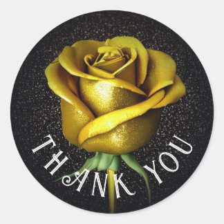Golden Rose Classic Round Sticker