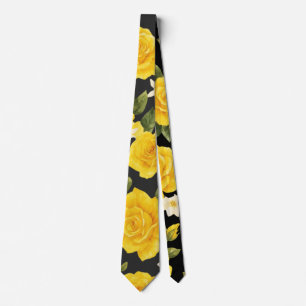 Golden Rose Elegance on Black Tie