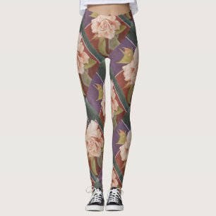 GOLDEN ROSE   FLORAL LEGGINGS
