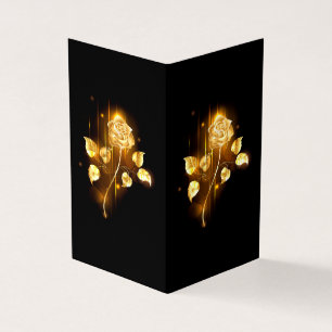 Golden rose ( gold rose ) business card