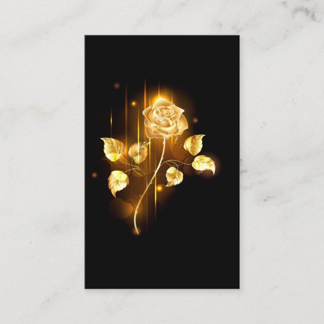 Golden rose ( gold rose ) business card (Front)