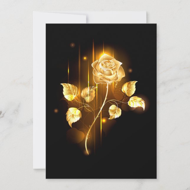 Golden rose ( gold rose ) card (Front)