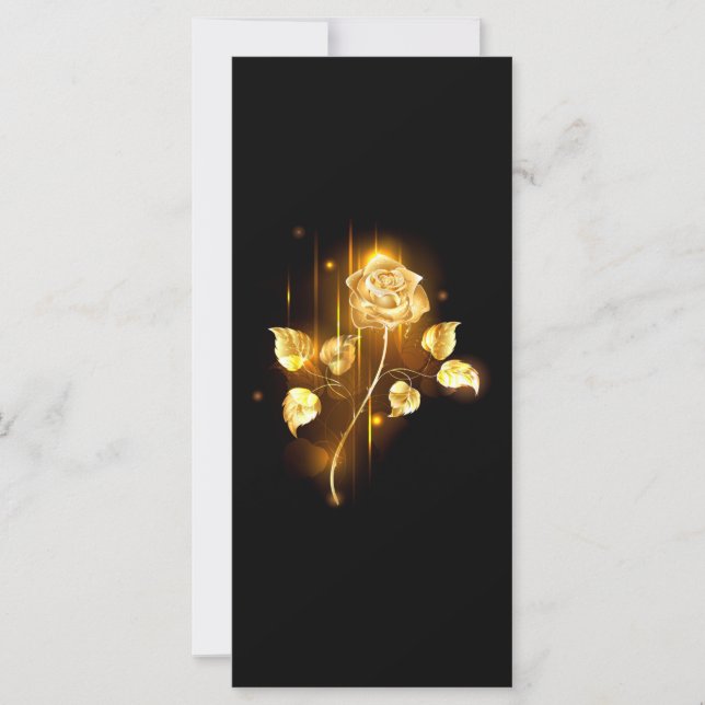 Golden rose ( gold rose ) card (Front)