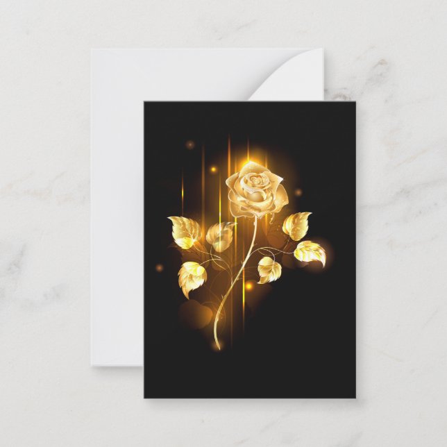 Golden rose ( gold rose ) card (Front)