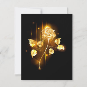 Golden rose ( gold rose ) card