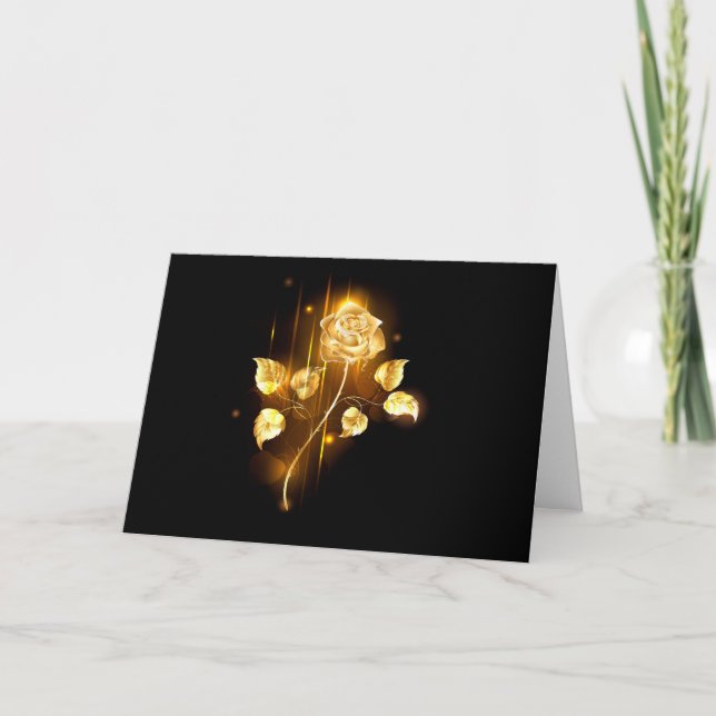 Golden rose ( gold rose ) card (Front)