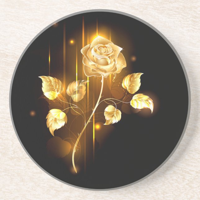 Golden rose ( gold rose ) coaster (Front)