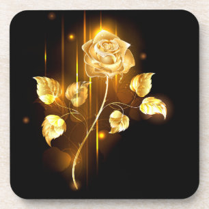 Golden rose ( gold rose ) coaster