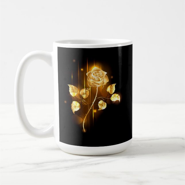 Golden rose ( gold rose ) coffee mug (Left)