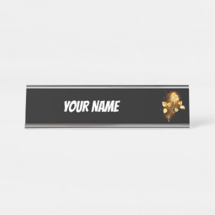Golden rose ( gold rose ) desk name plate