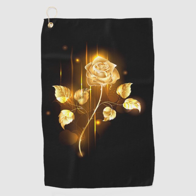 Golden rose ( gold rose ) golf towel (Front)
