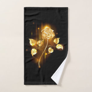 Golden rose ( gold rose ) hand towel