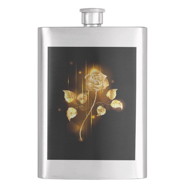 Golden rose ( gold rose ) hip flask (Front)