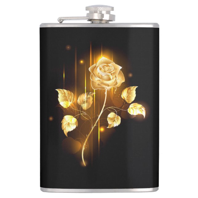 Golden rose ( gold rose ) hip flask (Front)