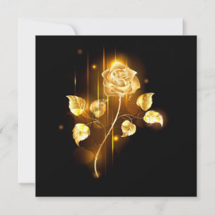 Golden rose ( gold rose ) invitation