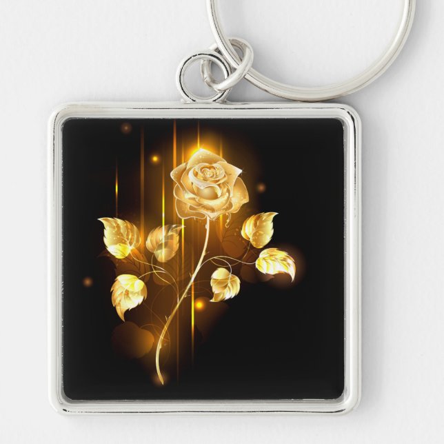 Golden rose ( gold rose ) key ring (Front)