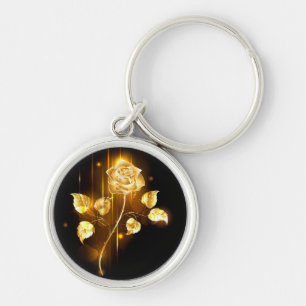 Golden rose ( gold rose ) key ring