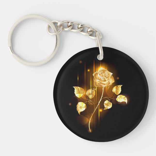 Golden rose ( gold rose ) key ring (Front)