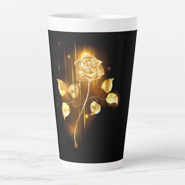 Golden rose ( gold rose ) latte mug (Front)