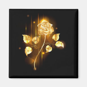 Golden rose ( gold rose ) magnet