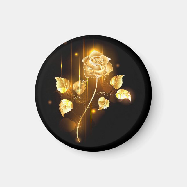 Golden rose ( gold rose ) magnet (Front)