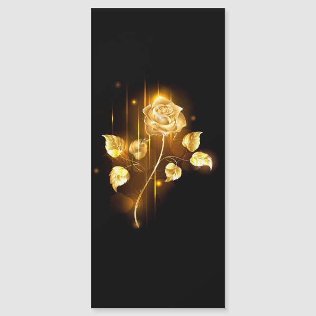Golden rose ( gold rose ) magnetic invitation (Front)