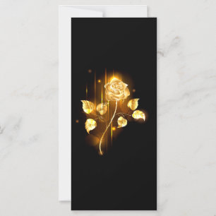 Golden rose ( gold rose ) magnetic invitation