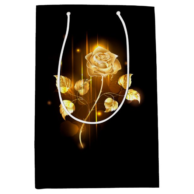 Golden rose ( gold rose ) medium gift bag (Front)