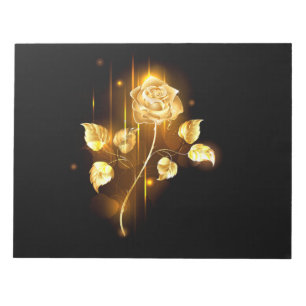 Golden rose ( gold rose ) notepad
