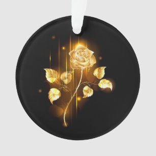 Golden rose ( gold rose ) ornament
