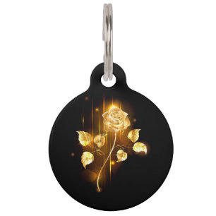 Golden rose ( gold rose ) pet tag